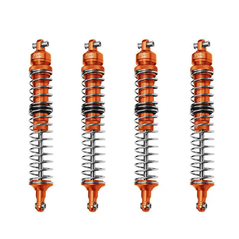Aluminum Upgrade Combo Set B (F+R Spring Dampers 130Mm) For Losi 1:8 Lmt 4Wd Solid Axle Monster Truck Los04022 / Lmt Mega Truck Brushless Los04024 / Lmt Grave Digger / Son-Uva Digger Los04021 - Orange 1