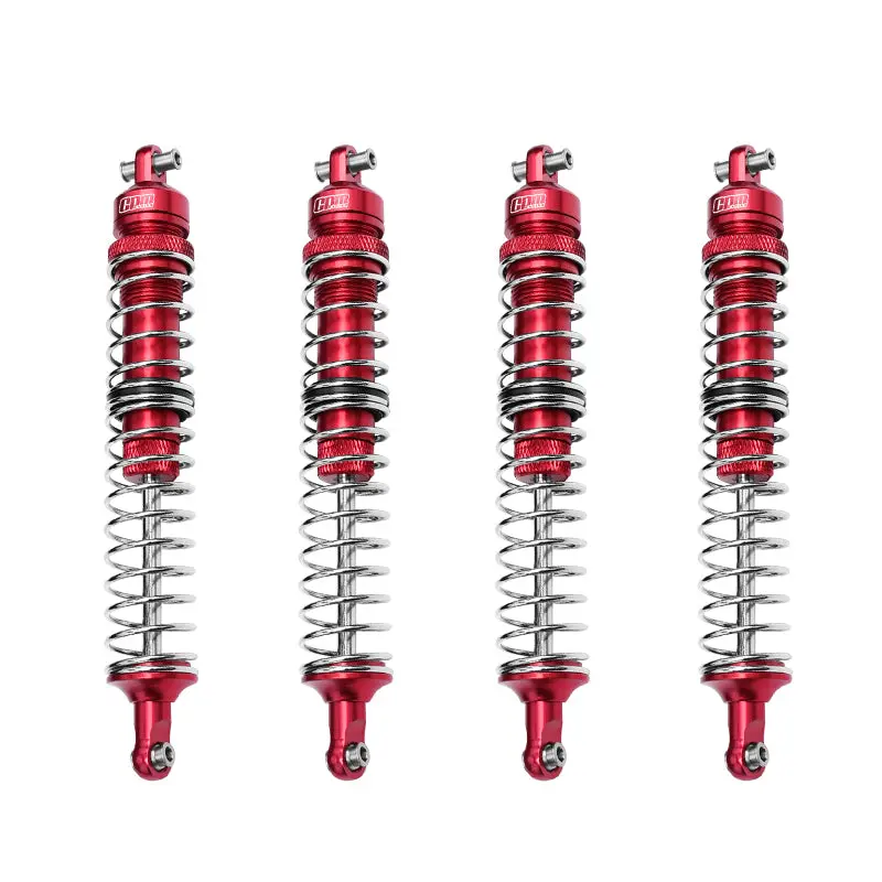 Aluminum Upgrade Combo Set B (F+R Spring Dampers 130Mm) For Losi 1:8 Lmt 4Wd Solid Axle Monster Truck Los04022 / Lmt Mega Truck Brushless Los04024 / Lmt Grave Digger / Son-Uva Digger Los04021 - Red 1
