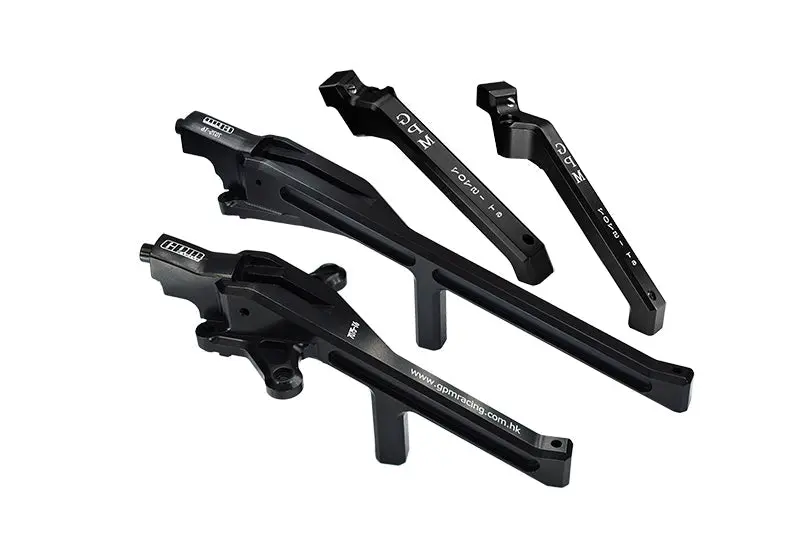 Aluminum Upgrade Combo Set B (Front+Rear Chassis Brace) For Traxxas 1/8 4Wd Sledge Monster Truck 95076-4 - Black 1