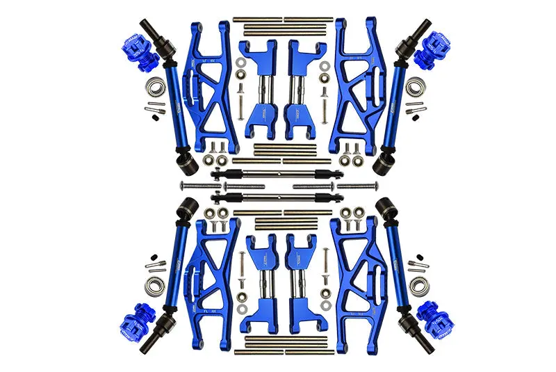 Aluminum Upgrade Combo Set Widening Kit For Traxxas 1:10 4Wd Maxx Monster Truck 89076-4 / 4Wd Maxx With Widemaxx Monster Truck 89086-4 - Blue 1