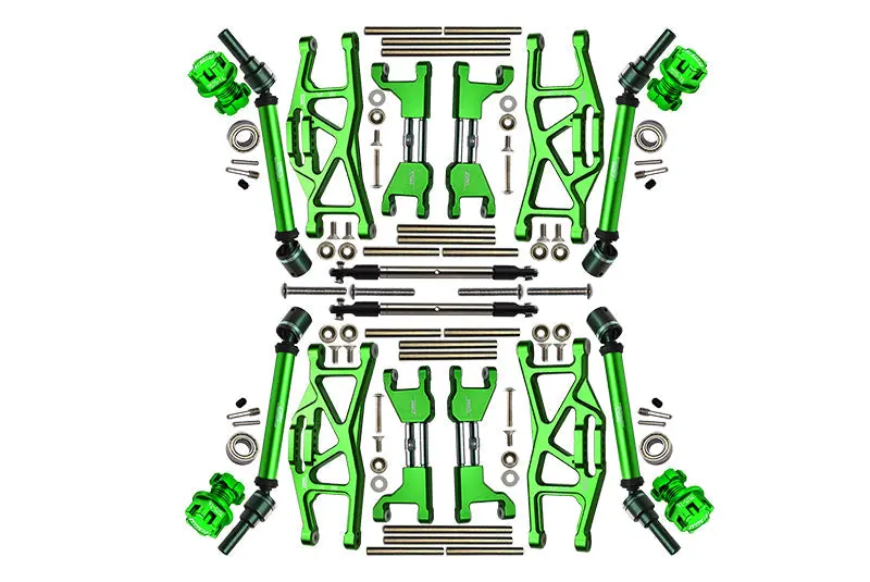 Aluminum Upgrade Combo Set Widening Kit For Traxxas 1:10 4Wd Maxx Monster Truck 89076-4 / 4Wd Maxx With Widemaxx Monster Truck 89086-4 - Green 1
