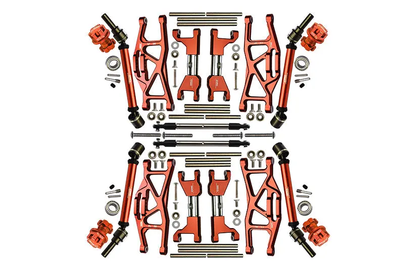 Aluminum Upgrade Combo Set Widening Kit For Traxxas 1:10 4Wd Maxx Monster Truck 89076-4 / 4Wd Maxx With Widemaxx Monster Truck 89086-4 - Orange 1
