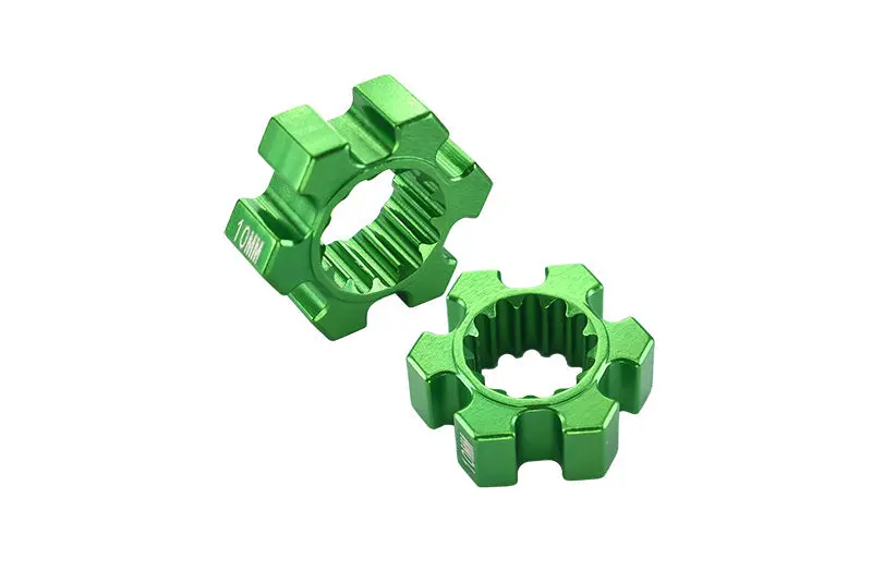 Aluminum Wheel Hex (10Mm Thickness) For 1:5 Traxxas X Maxx 6S / 8S - 2Pcs Green 1