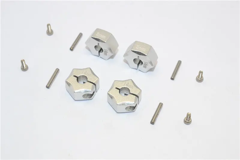 Aluminum Wheel Hex Adapter 14Mmx8mm - 4Pcs Set Silver 1