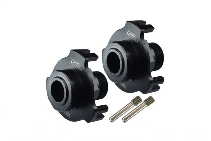 Aluminum Wheel Hub Hex (+11Mm) For Arrma 1:5 Kraton 8S Blx-Ara110002 / Kraton Exb Roller-Ara5208 - 2Pc Set Black 1