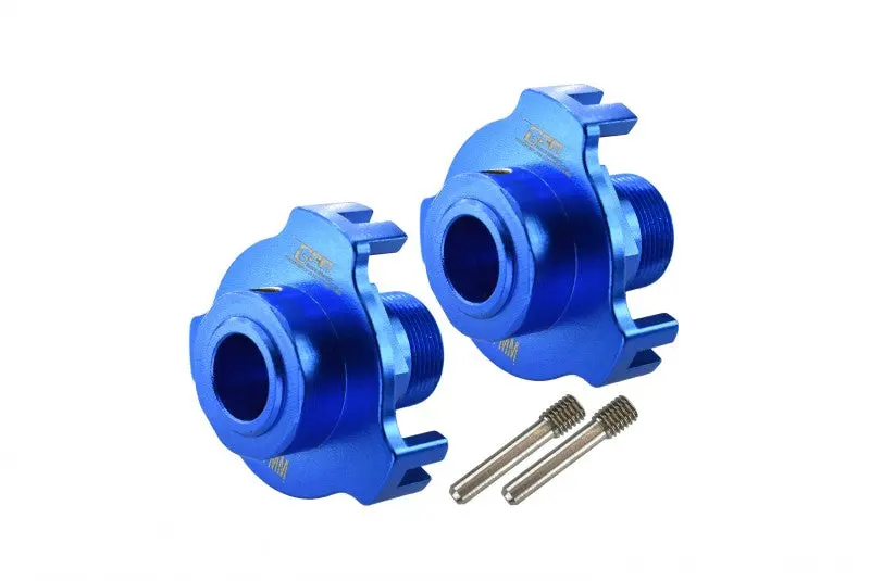 Aluminum Wheel Hub Hex (+11Mm) For Arrma 1:5 Kraton 8S Blx-Ara110002 / Kraton Exb Roller-Ara5208 - 2Pc Set Blue 1