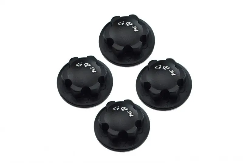 Aluminum Wheel Lock For 1:8 Arrma Kraton 6S / Outcast 6S / Notorious 6S / Typhon 6S / Talion 6S / Kraton 6S V5 / Notorious 6S V5 / 1:10 Senton 6S - 4Pc Set Black 1
