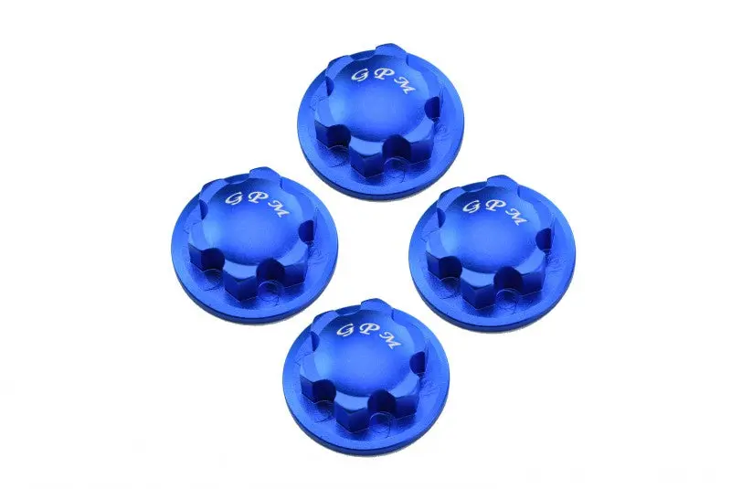 Aluminum Wheel Lock For 1:8 Arrma Kraton 6S / Outcast 6S / Notorious 6S / Typhon 6S / Talion 6S / Kraton 6S V5 / Notorious 6S V5 / 1:10 Senton 6S - 4Pc Set Blue 1