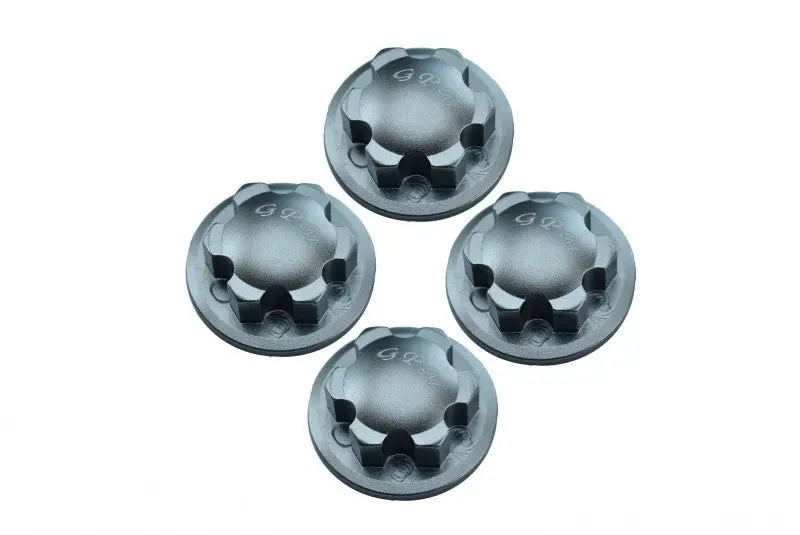 Aluminum Wheel Lock For 1:8 Arrma Kraton 6S / Outcast 6S / Notorious 6S / Typhon 6S / Talion 6S / Kraton 6S V5 / Notorious 6S V5 / 1:10 Senton 6S - 4Pc Set Gray Silver 1