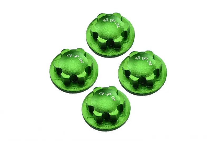 Aluminum Wheel Lock For 1:8 Arrma Kraton 6S / Outcast 6S / Notorious 6S / Typhon 6S / Talion 6S / Kraton 6S V5 / Notorious 6S V5 / 1:10 Senton 6S - 4Pc Set Green 1