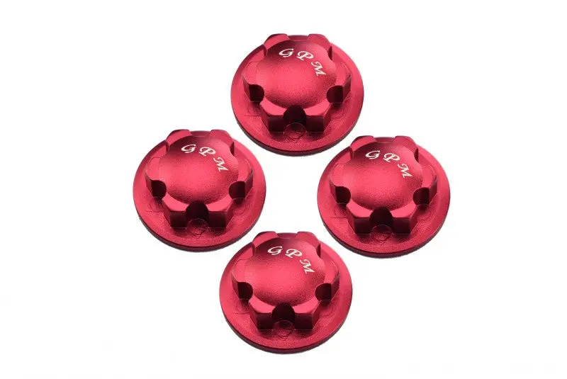 Aluminum Wheel Lock For 1:8 Arrma Kraton 6S / Outcast 6S / Notorious 6S / Typhon 6S / Talion 6S / Kraton 6S V5 / Notorious 6S V5 / 1:10 Senton 6S - 4Pc Set Red 1