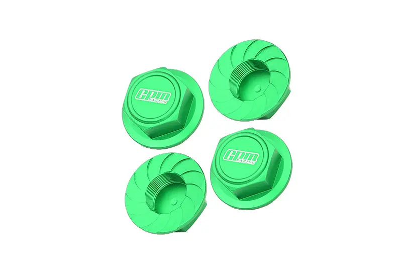 Aluminum Wheel Lock For Arrma 1:5 Kraton 8S Blx / Outcast 8S Blx / Kraton Exb Roller - 4Pc Set Green 1