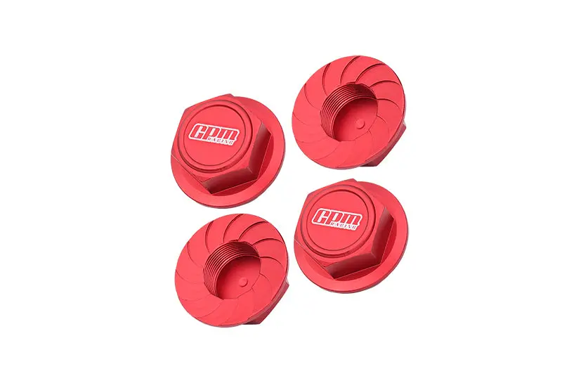 Aluminum Wheel Lock For Arrma 1:5 Kraton 8S Blx / Outcast 8S Blx / Kraton Exb Roller - 4Pc Set Red 1