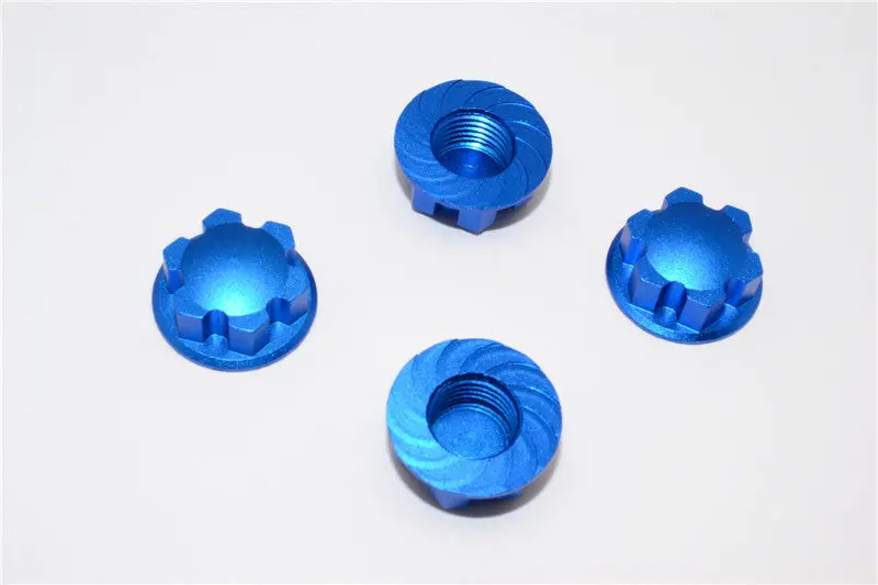 Aluminum Wheel Locker For Traxxas 1:5 X Maxx 6S / X Maxx 8S / Xrt 8S Monster Truck Upgrades - 4Pc Set Blue 1
