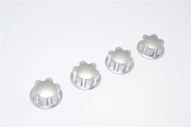 Aluminum Wheel Locker For Traxxas 1:5 X Maxx 6S / X Maxx 8S / Xrt 8S Monster Truck Upgrades - 4Pc Set Gray Silver 1