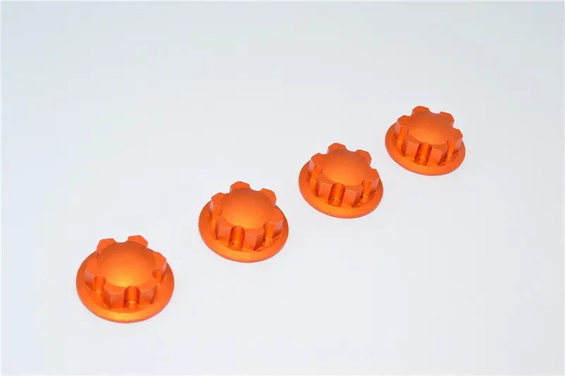 Aluminum Wheel Locker For Traxxas 1:5 X Maxx 6S / X Maxx 8S / Xrt 8S Monster Truck Upgrades - 4Pc Set Orange 1
