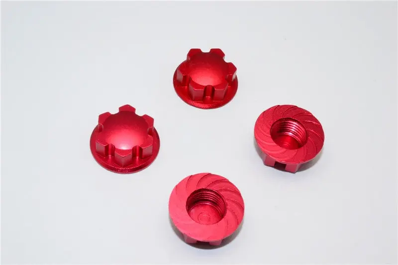 Aluminum Wheel Locker For Traxxas 1:5 X Maxx 6S / X Maxx 8S / Xrt 8S Monster Truck Upgrades - 4Pc Set Red 1