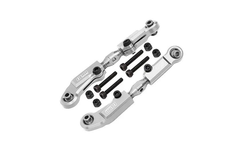 Aluminum+Stainless Steel Adjustable Front Steering Tie Rod For Arrma 1:7 Limitless-Ara109011 / Limitless V2-Ara7116v2 / Infraction-Ara109001 / Infraction V2-Ara7615v2 / 1:8 Typhon 6S-Ara106046 - Silver 1