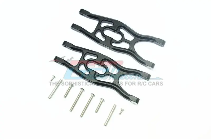 Arrma 1/10 Fazon Voltage 2Wd (Ar102675au) Aluminum Frontor Rear Lower Suspension Arms - 1Pr Set Black 1