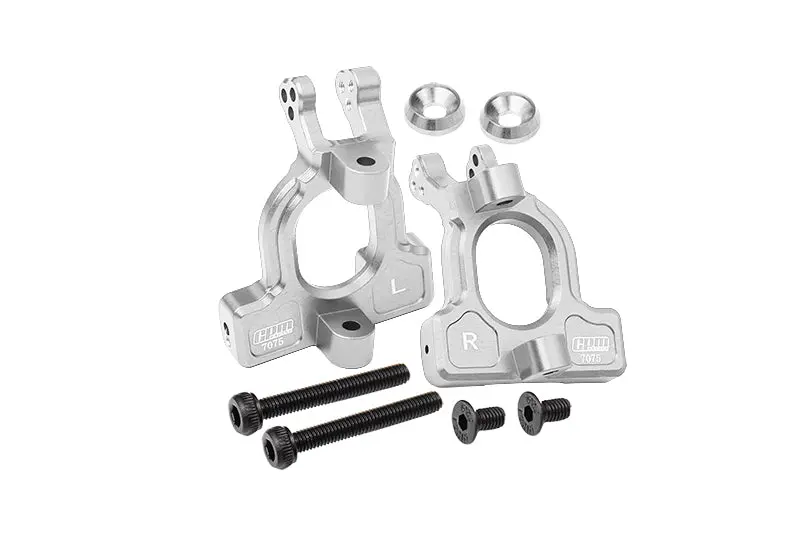 Arrma 1/10 Kraton 4S Blx Aluminum Front C Hubs - 2Pc Set Silver 1