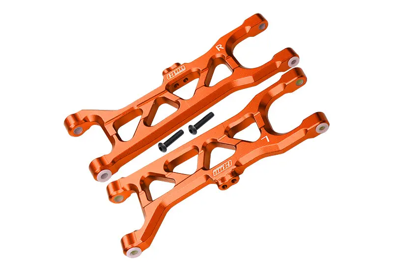 Arrma 1/10 Kraton 4S Blx Aluminum Front Lower Arms - 2Pc Set Orange 1