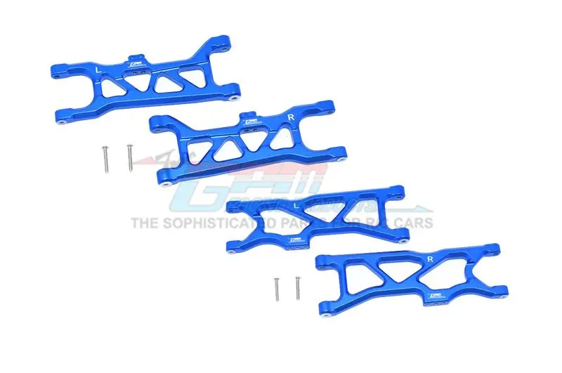 Arrma 1/10 Kraton 4S Blx Aluminum Front & Rear Lower Arms - 4Pc Set Blue 1