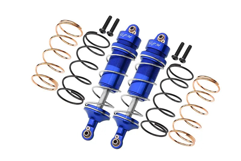 Arrma 1/10 Kraton 4S Blx Aluminum Front Thickened Spring Dampers 107Mm - 10Pc Set Blue 1