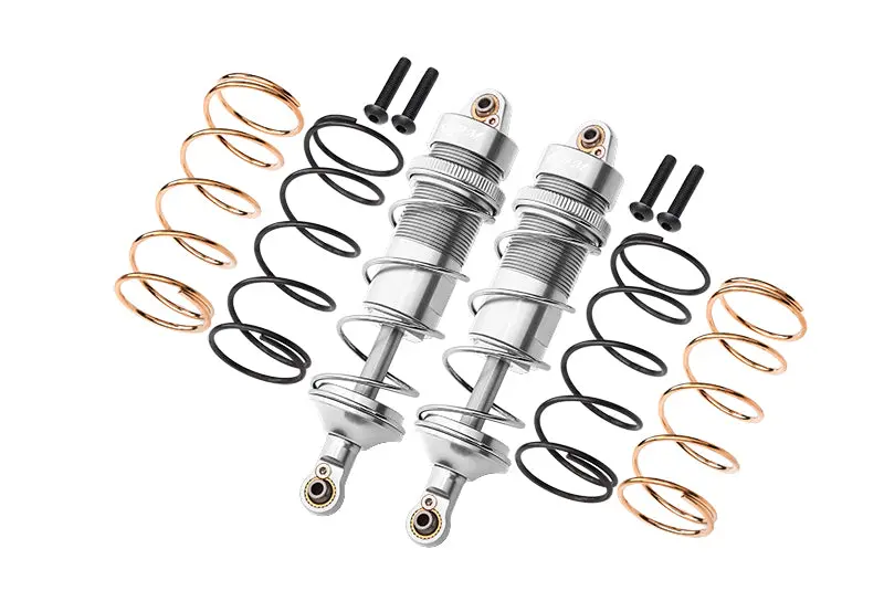 Arrma 1/10 Kraton 4S Blx Aluminum Front Thickened Spring Dampers 107Mm - 10Pc Set Silver 1