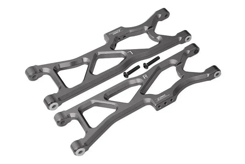 Arrma 1/10 Kraton 4S Blx Aluminum Rear Lower Arms - 2Pc Set Gray Silver 1