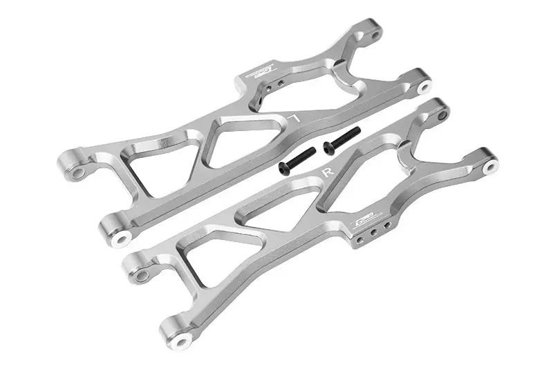 Arrma 1/10 Kraton 4S Blx Aluminum Rear Lower Arms - 2Pc Set Silver 1