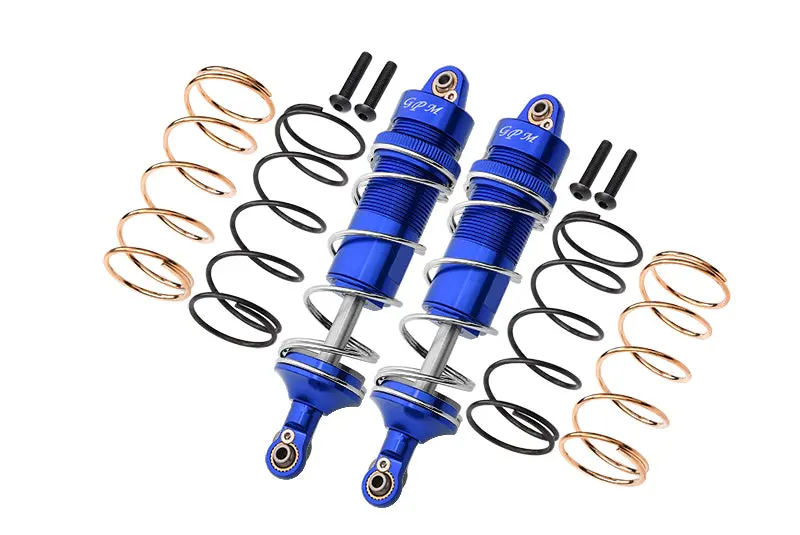 Arrma 1/10 Kraton 4S Blx Aluminum Rear Thickened Spring Dampers 120Mm - 10Pc Set Blue 1