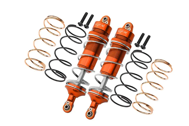 Arrma 1/10 Kraton 4S Blx Aluminum Rear Thickened Spring Dampers 120Mm - 10Pc Set Orange 1