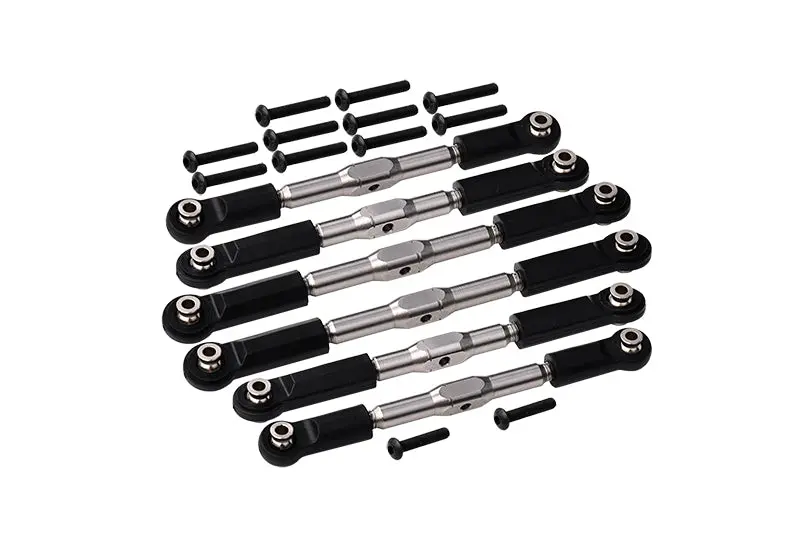Arrma 1/10 Kraton 4S Blx Stainless Steel Adjustable Tie Rods - 6Pc Set 1