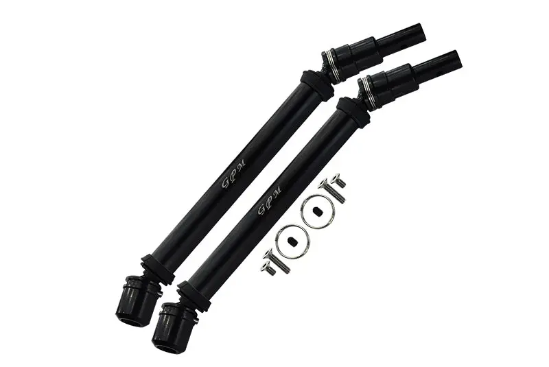 Arrma 1/10 Outcast 4X4 4S V2 Blx Stunt Truck Medium Carbon Steel+Aluminium Front Or Rear Cvd Drive Shaft - 10Pc Set Black 1