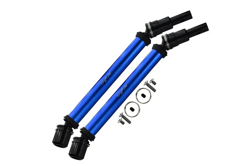 Arrma 1/10 Outcast 4X4 4S V2 Blx Stunt Truck Medium Carbon Steel+Aluminium Front Or Rear Cvd Drive Shaft - 10Pc Set Blue 1