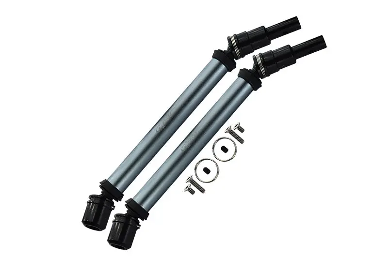 Arrma 1/10 Outcast 4X4 4S V2 Blx Stunt Truck Medium Carbon Steel+Aluminium Front Or Rear Cvd Drive Shaft - 10Pc Set Gray Silver 1
