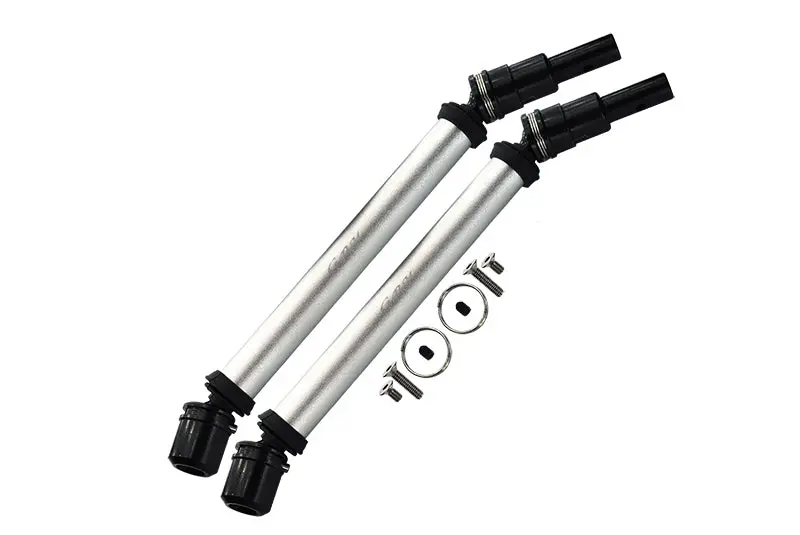Arrma 1/10 Outcast 4X4 4S V2 Blx Stunt Truck Medium Carbon Steel+Aluminium Front Or Rear Cvd Drive Shaft - 10Pc Set Silver 1