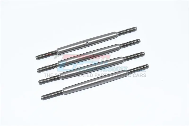 Arrma 1/5 Kraton 8S Blx Monster Truck Stainless Steel Adjustable Front Steering & Rear Upper Arm Tie Rod (No Ball Ends) - 4Pc Set 1