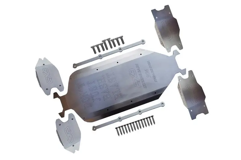 Arrma 1/5 Kraton Exb Roller Ara5208 Stainless Steel Main Chassis With Bumper - 29Pc Set 1