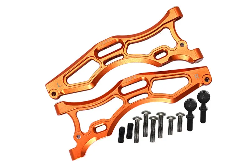 Arrma 1/7 Fireteam Tactical Unit 6S Blx Ara7618 Aluminum Front Lower Arms - 12Pc Set Orange 1