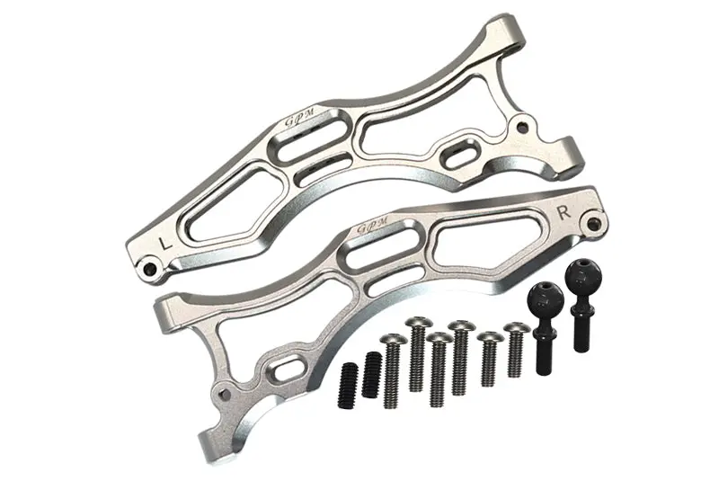 Arrma 1/7 Fireteam Tactical Unit 6S Blx Ara7618 Aluminum Front Lower Arms - 12Pc Set Silver 1