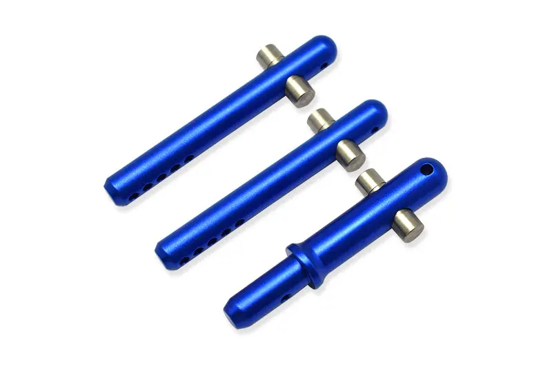 Arrma 1/7 Fireteam Tactical Unit 6S Blx Ara7618 Aluminum + Stainless Steel Front+Rear Body Post - 3Pc Set Blue 1