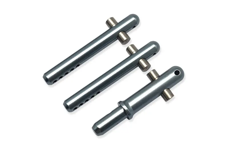 Arrma 1/7 Fireteam Tactical Unit 6S Blx Ara7618 Aluminum + Stainless Steel Front+Rear Body Post - 3Pc Set Gray Silver 1