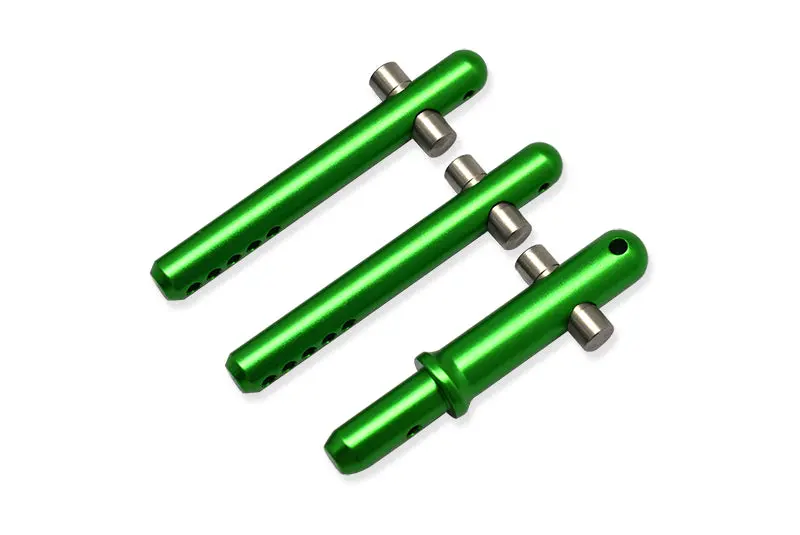 Arrma 1/7 Fireteam Tactical Unit 6S Blx Ara7618 Aluminum + Stainless Steel Front+Rear Body Post - 3Pc Set Green 1