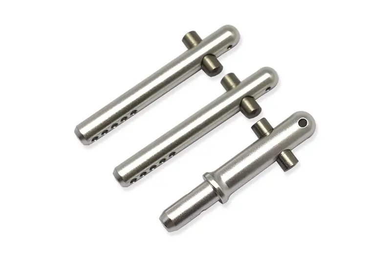 Arrma 1/7 Fireteam Tactical Unit 6S Blx Ara7618 Aluminum + Stainless Steel Front+Rear Body Post - 3Pc Set Silver 1