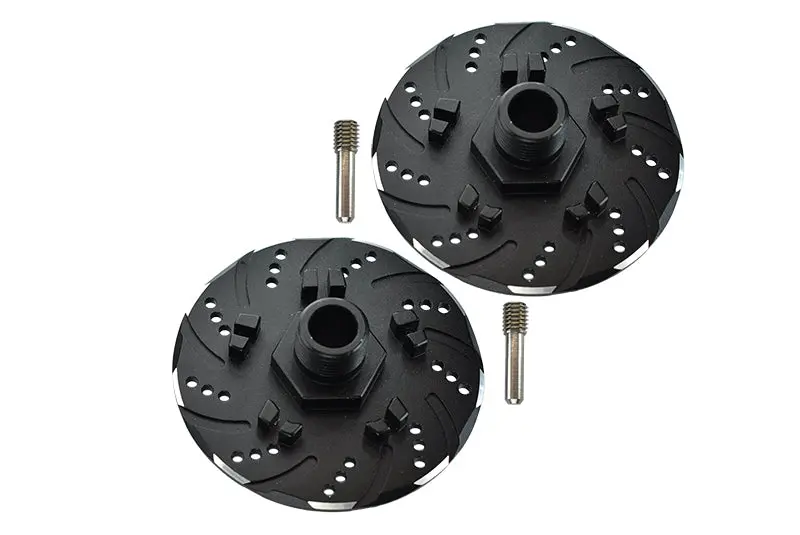 Arrma 1/7 Infraction 6S Blx / Infraction V2 6S Blx Aluminum +6Mm Hex With Brake Disk With Silver Lining - 2Pc Set Black 1