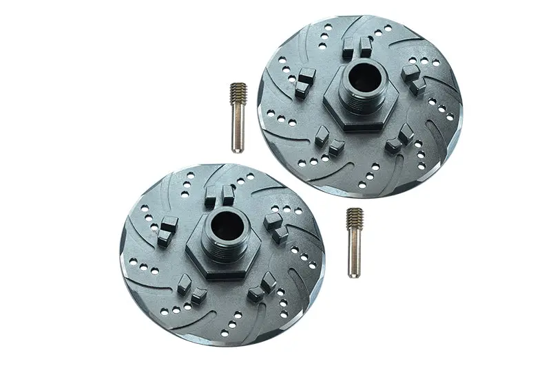Arrma 1/7 Infraction 6S Blx / Infraction V2 6S Blx Aluminum +6Mm Hex With Brake Disk With Silver Lining - 2Pc Set Gray Silver 1
