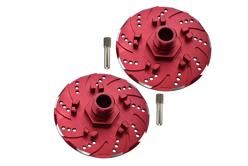 Arrma 1/7 Infraction 6S Blx / Infraction V2 6S Blx Aluminum +6Mm Hex With Brake Disk With Silver Lining - 2Pc Set Red 1