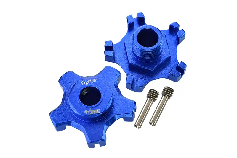 Arrma 1/7 Infraction 6S Blx / Infraction V2 6S Blx Aluminum Wheel Hex (+6Mm) - 2Pc Set Blue 1