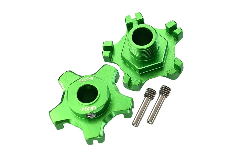Arrma 1/7 Infraction 6S Blx / Infraction V2 6S Blx Aluminum Wheel Hex (+6Mm) - 2Pc Set Green 1